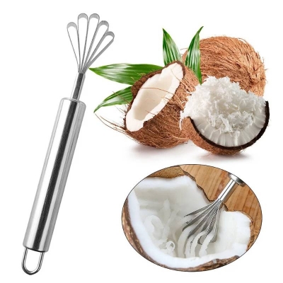 Picture of Stainless Steel Coconut Scraper, Coconut Grater & Shredder Tool for Fresh Coconut Preparation - Dream-Cart-BD