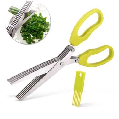 Picture of 5-Blade Herb Scissors, Multifunctional Kitchen Herb Cutter for Chopping, Slicing & Garnishing - Dream-Cart-BD
