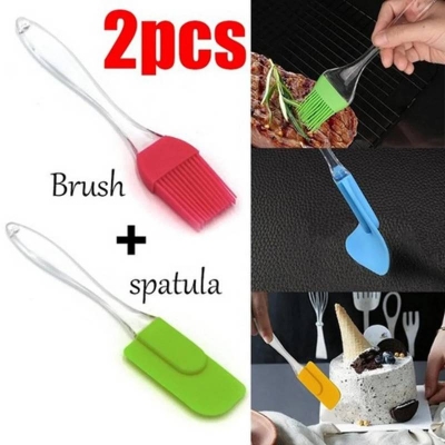 Picture of Silicone Basting Spatula & Brush, Kitchen Oil Cooking Baking Brush for BBQ, Pastry & Food Preparation - Dream-Cart-BD