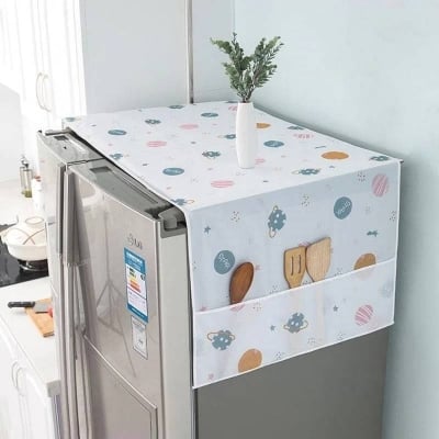 Picture of Double Door Refrigerator Dust Cover, Waterproof Fridge Top Cloth & Dustproof Protective Cover - Dream-Cart-BD