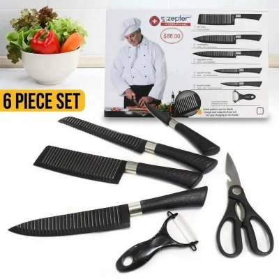 Picture of Zepter Professional Knife Set 6-Piece, Stainless Steel Culinary Chef Knives for Kitchen Cooking - Dream-Cart-BD