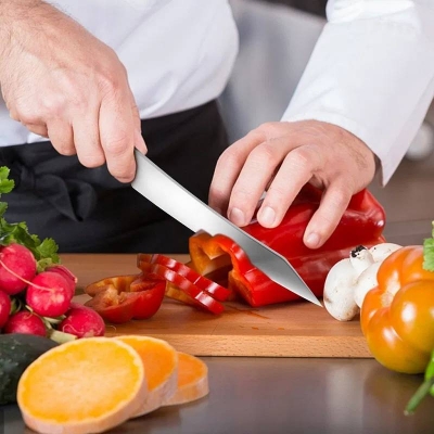 Picture of 7-Inch Stylish Sinbad Kitchen Knife, Stainless Steel Blade with Wooden Handle for Cutting & Chopping - Dream-Cart-BD