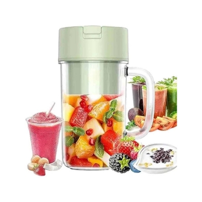 Picture of 500ml Portable USB Rechargeable Juicer, 6-Blade Mini Fruit Crusher Blender with Handle & Straw - Dream-Cart-BD