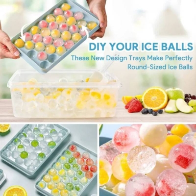 Picture of 33-Cube Ice Ball Maker Mold, Ice Cube Tray & Round Ice Ball Maker for Drinks, Cocktails & Home - Dream-Cart-BD