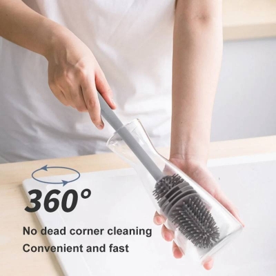Picture of Silicone Bottle Cleaning Brush, Long Handle Bottle Washer for Baby Bottles, Cups & Kitchen Containers - Dream-Cart-BD