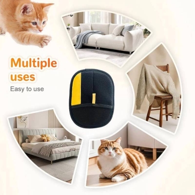 Picture of Cat Hair Remover Glove, Reusable Electrostatic Pet Hair Removal Tool for Furniture, Carpet & Car - Dream-Cart-BD