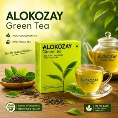 Picture of Alokozay Green Premium Tea 100 Tea Bags 200g, Premium Green Tea for Daily Refreshment - Dream-Cart-BD