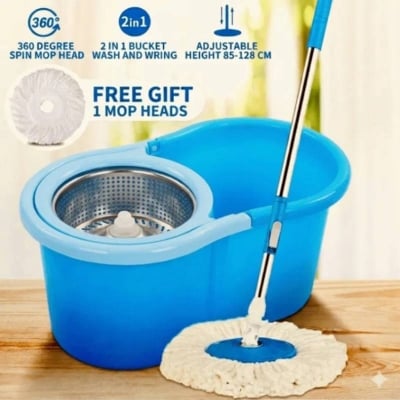Picture of Magic Spin Mop 360° Rotating Pole & Bucket Set, Smart Floor Cleaning Mop for Home & Bathroom - Dream-Cart-BD
