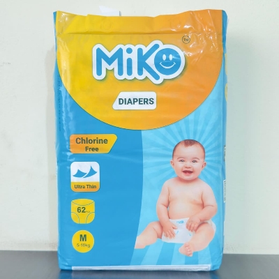 Picture of Miko Diaper (5-10) Kg M- 62 Pcs