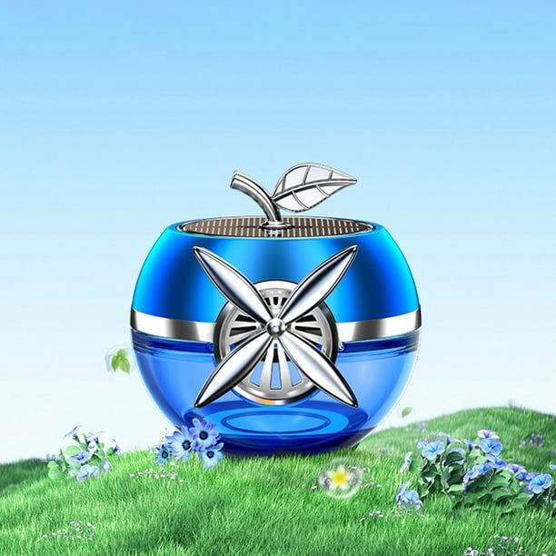 Picture of Solar Car Display Fan Apple Perfume Fragrance Car Perfume - Blue