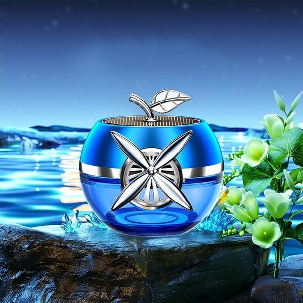 Picture of Solar Car Display Fan Apple Perfume Fragrance Car Perfume - Blue