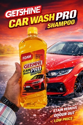 Picture of Getshine Car Wash Pro Shampoo 550ml – Powerful Foam | Scratch-Safe Deep Cleaning | Long-Lasting Shine & Freshness