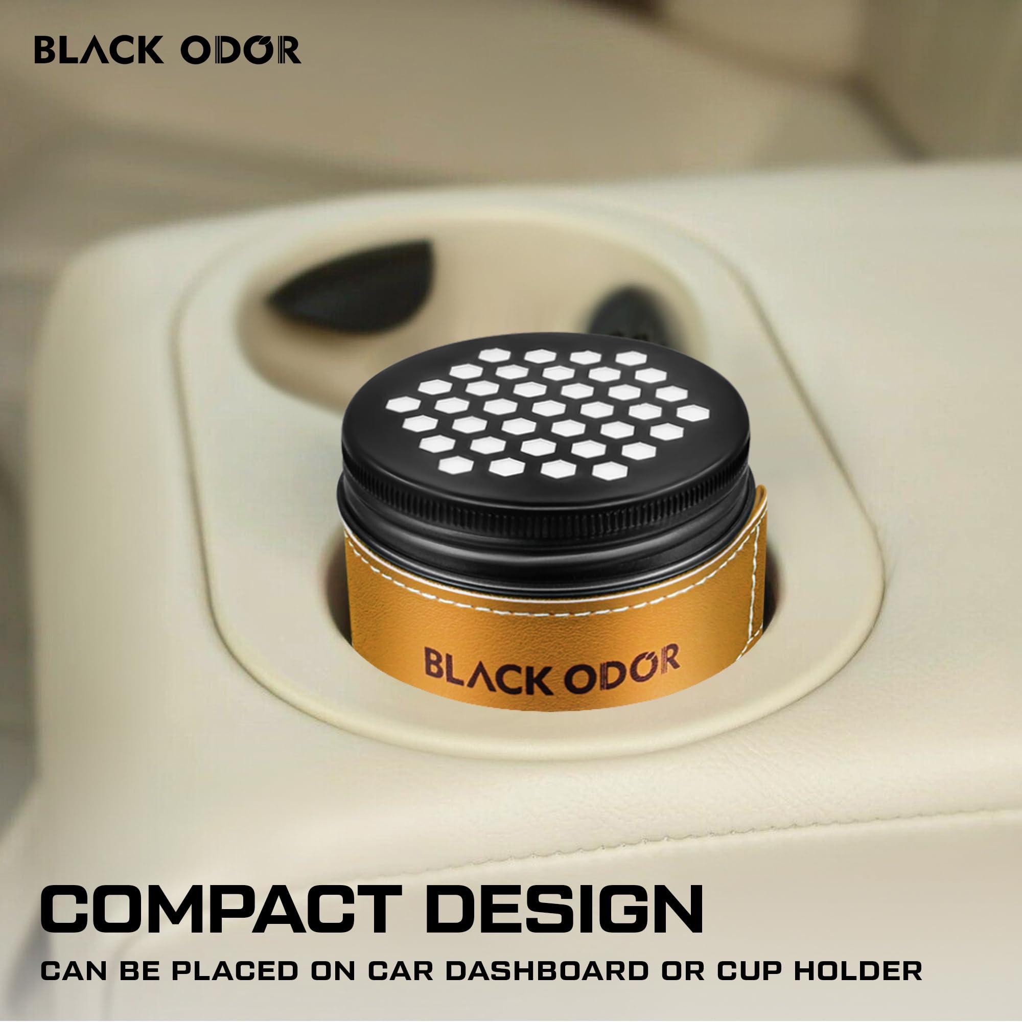 Picture of Black Odor Fashion Car Fragrance Scented Air Freshener Perfume Gel For Car/Home/Office (100Gm)