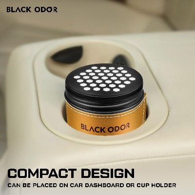 Picture of Black Odor Fashion Car Fragrance Scented Air Freshener Perfume Gel For Car/Home/Office (100Gm)