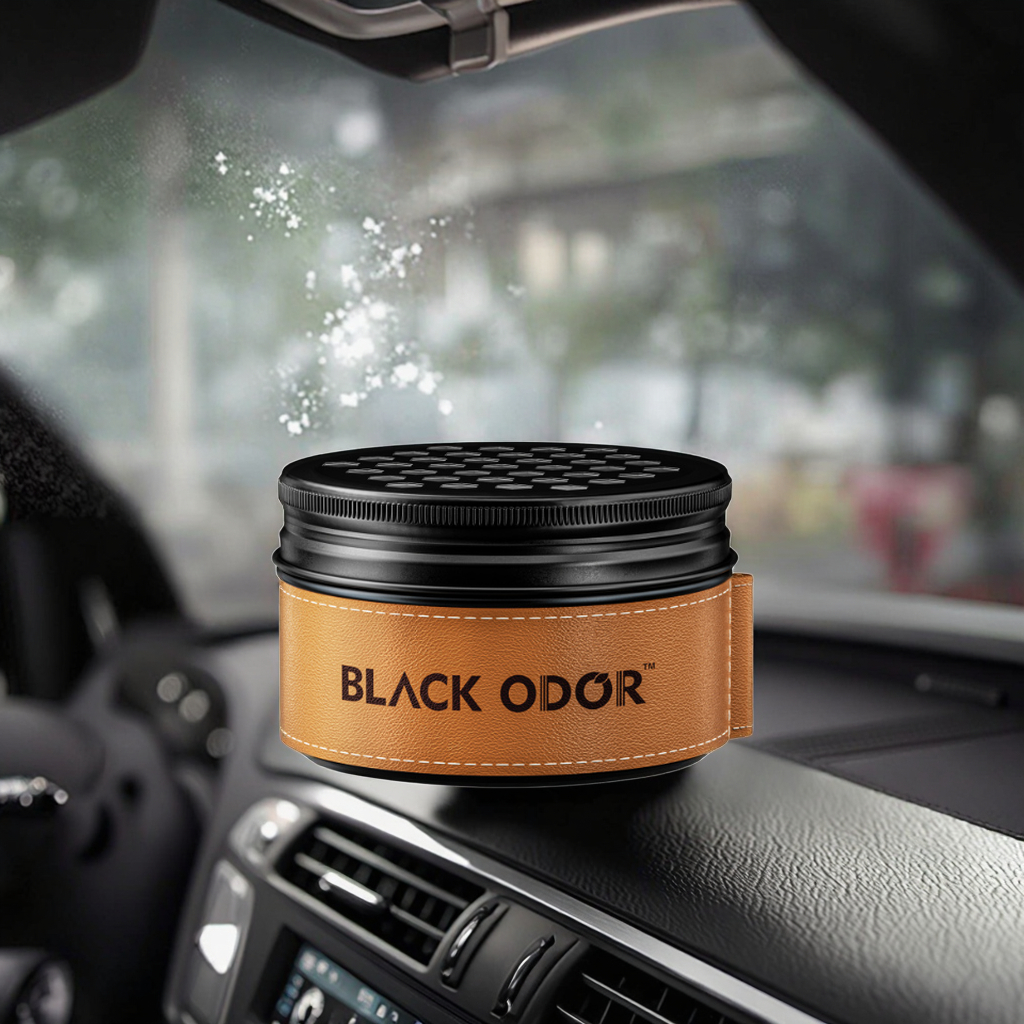 Picture of Black Odor Fashion Car Fragrance Scented Air Freshener Perfume Gel For Car/Home/Office (100Gm)
