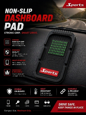 Picture of Upgrade Your Car Interior with a Premium Non-Slip Dashboard Mobile Pad with Parking Number