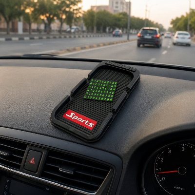 Picture of Upgrade Your Car Interior with a Premium Non-Slip Dashboard Mobile Pad with Parking Number
