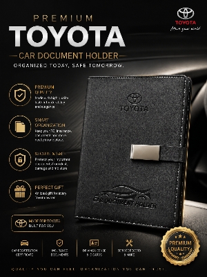 Picture of Premium Toyota Car Document Holder | Luxury Leather Registration & License Organizer Wallet