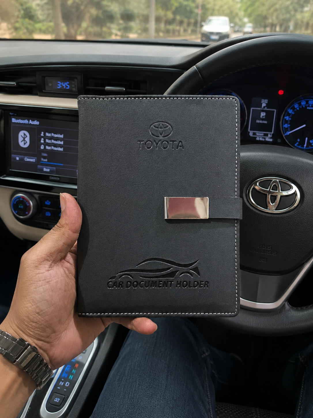 Picture of Premium Toyota Car Document Holder | Luxury Leather Registration & License Organizer Wallet