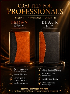 Picture of Premium PU Leather Document Folder | A4 Zipper File Organizer | Business Portfolio | Office & Meeting Folder