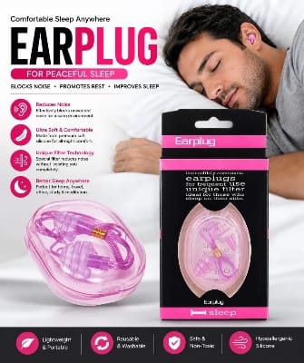 Picture of Premium Reusable Sleeping Earplugs – Ultra-Comfortable Noise Reduction Earplugs for Peaceful, Undisturbed Sleep