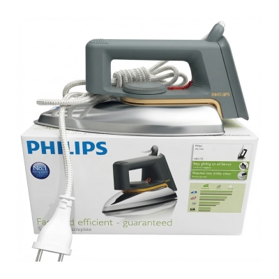 Picture of Philips HD-1172 Gliding Dry Iron Keeps Your Clothes Wrinkle-Free and Smartly Pressed. Featuring a Gliding Soleplate, it's an Iron that Ensures Every Garment Looks Impeccable.-Black