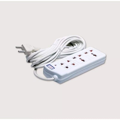 Picture of Maxline (10 feet Cable) Multiplug 4 Port Extention Socket-White
