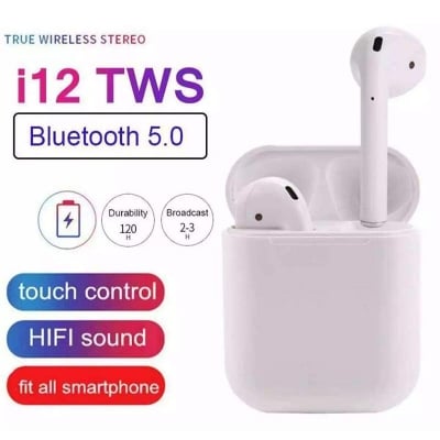 Picture of inpods 12 tws Wireless Pop-ups Bluetooth 5.0 headphone earphones headsets super bass sound earbuds for iOS, Android & laptop - Bluetooth Headphone - Air Buds - Tws