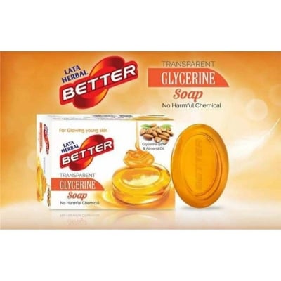 Picture of Lata BETTER Glycerine Soap with Honey & Almond (125gm)-Floral