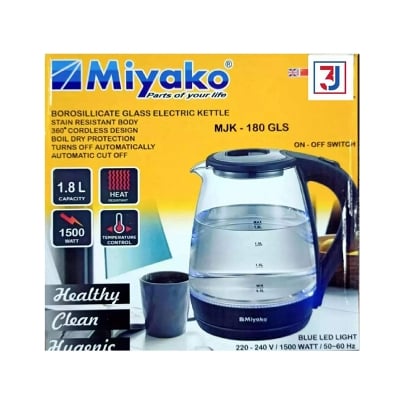 Picture of Miyako Electric Glass Kettle Automatic 2L 180 GLS with 2 years brand warranty