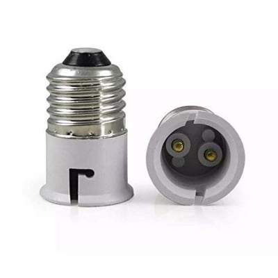 Picture of 2 psc Bulb Base Socket (B22 To E27) Converter Adapter-Pin to Pach & Pach to pin-White