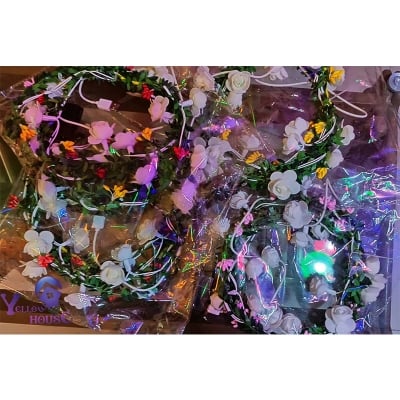 Picture of 18 LEDs Leaf Rose Flower Fairy Light - Room Decoration Light-Green Color-Green