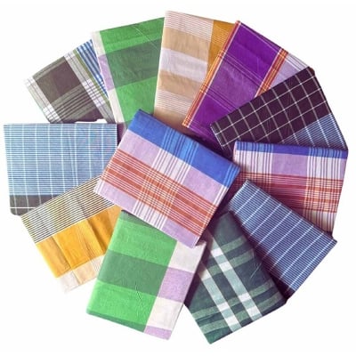 Picture of LUNGI FOR MEN - MULTI COLOR CHECK DESIGN LUNGI - COTTON & POLYESTER YARN MIXED FABRIC LUNGI - STITCHED LUNGI (5 HAND)- Inventive Choice