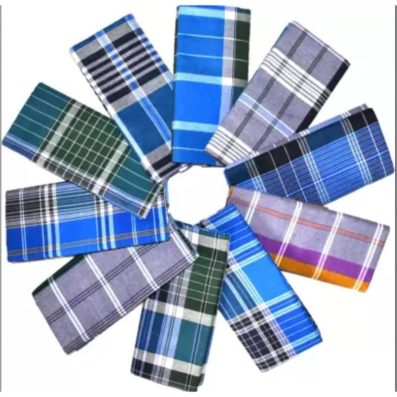 Picture of LUNGI FOR MEN - MULTI COLOR CHECK DESIGN LUNGI - COTTON & POLYESTER YARN MIXED FABRIC LUNGI - STITCHED LUNGI (5 HAND)- Inventive Choice