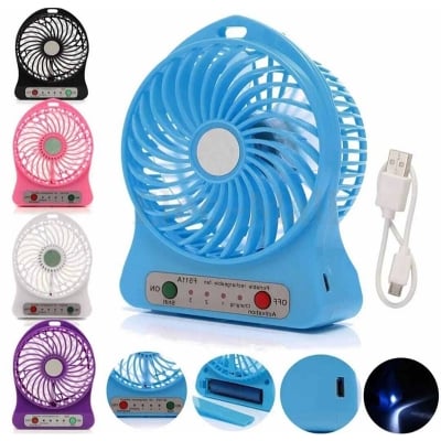 Picture of Portable Handheld Rechargeable mini Fan 3 Speed charger fan-Multicolor