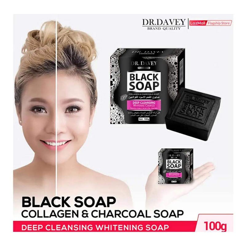 Picture of Davey Black Soap - 100gm Oil Control Acne care Deep Cleaning-Black
