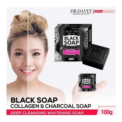Picture of Davey Black Soap - 100gm Oil Control Acne care Deep Cleaning-Black