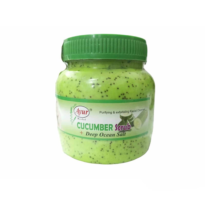 Picture of Ayur cucumber scrub + dip Ocean Salt-Green