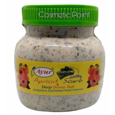 Picture of Ayur Apricot Scrub + Deep ocean Salt-White
