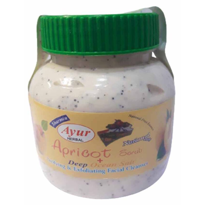 Picture of Ayur Apricot Scrub + Deep ocean Salt-White