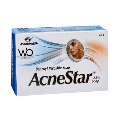 Picture of AcneStar Benzoyl Peroxide Soap - 75 gm-White
