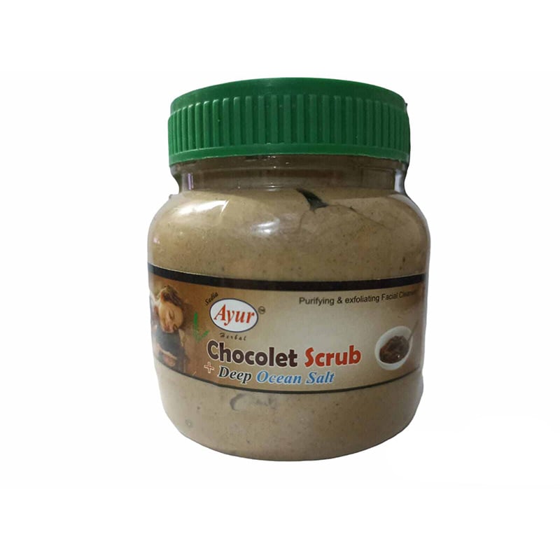 Picture of Ayur Chocolate Scrub+Deep Ocean Salt-Chocolate