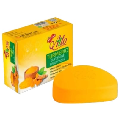 Picture of Lata Herbal Aito Turmeric Glycerin Beauty Soap-125gm-Yellow