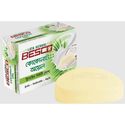 Picture of Lata Herbal Besco Coconut oil soap-125gm-Maroon
