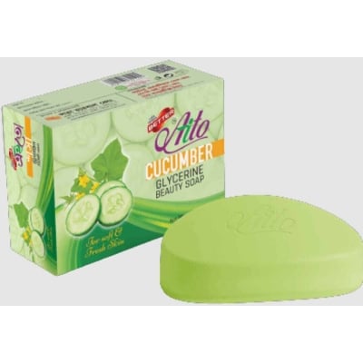 Picture of Lata Herbal Better Cucumber Glycerin Beauty Soap-125gm-Green