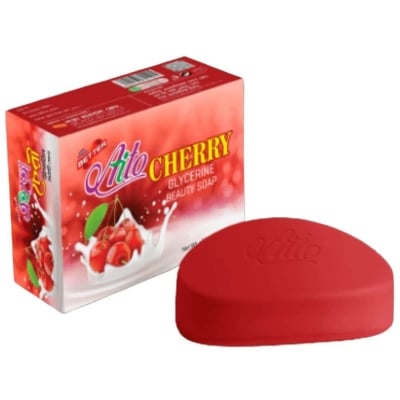 Picture of Lata Herbal Better Cherry Glycerin Beauty Soap-125gm-Red