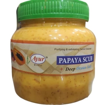 Picture of Ayur Papaya Scurb + Deep Ocean Salt-Orange