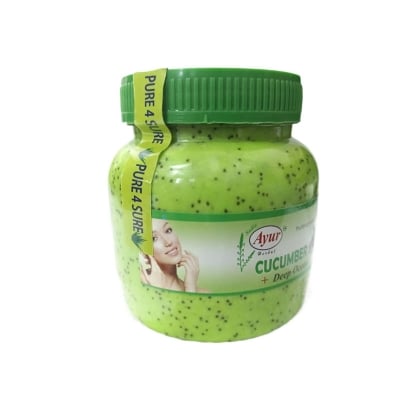 Picture of Ayur cucumber scrub + dip Ocean Salt-Green