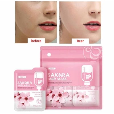 Picture of LAIKOU Sakura Mud Mask - 5g Face Mask-2pcs-Pink