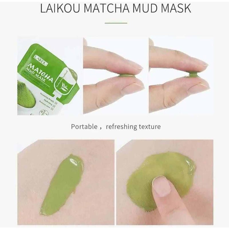 Picture of LAIKOU Matcha Mud mask - 5g - 2Pcs-Green